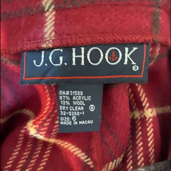 J G Hook Plaid Fringe Wool Skirt! - Picture 4 of 4